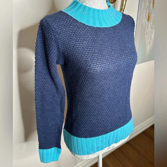 Lisa Todd Cotton/Cashmere Crewneck Sweater Sz. S - Picture 2 of 5